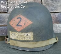 Image 3 of WWII 2nd Ranger Battalion, NCO. M-1 Type Helmet.