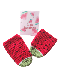 Image 1 of Baby Bottle Covers Watermelon-Theme Gift Set