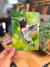 Image 1 of Black-chinned Hummingbird Study on paper