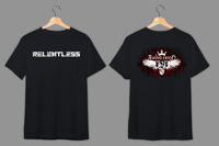 RELENTLESS by Audio Reign - BLACK T SHIRT RELENTLESS ON FRONT