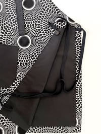 Image 4 of Ankara Apron, African Print Apron, Tribal Print Apron, Kitchen Apron, Black and White Circles