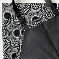 Image 5 of Ankara Apron, African Print Apron, Tribal Print Apron, Kitchen Apron, Black and White Circles