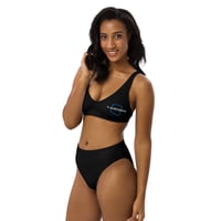 Image 5 of Black TLB high-waisted bikini