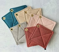 Image 1 of Washed Linen Potholder, Linen Potholder