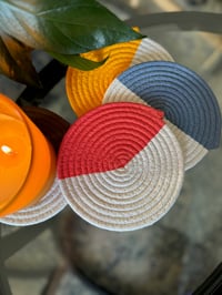 Image 1 of Rope Coasters, Set of Four, Multicolor