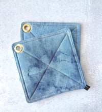 Image 1 of The Denim Potholder, Dyed Denim Potholder