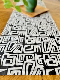 Image 1 of The Kuba Table Runner, Linen Table Runner, Tribal Table Runner