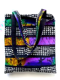 Image 2 of Ankara Market Tote, Reusable Grocery Bag, Produce Bag