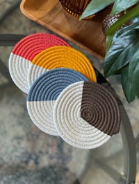 Image 2 of Rope Coasters, Set of Four, Multicolor