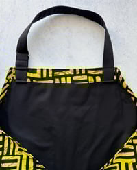Image 3 of Ankara Apron, African Print Apron, Tribal Print Apron, Kitchen Apron, Black and Yellow Dashes