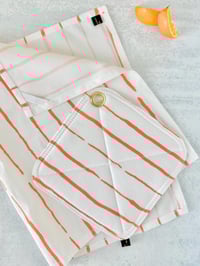 Image 2 of Kitchen Apron Gift Set, Adult Apron Set, Apron Gift Set, Orange Stripes