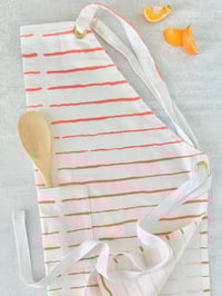 Image 3 of Kitchen Apron Gift Set, Adult Apron Set, Apron Gift Set, Orange Stripes