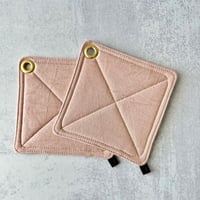 Image 4 of Washed Linen Potholder, Linen Potholder