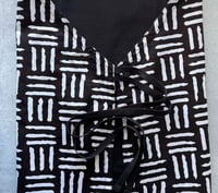 Image 5 of Ankara Apron, African Print Apron, Tribal Print Apron, Kitchen Apron, Black and White Dash