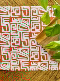 Image 4 of The Kuba Table Runner, Linen Table Runner, Tribal Table Runner