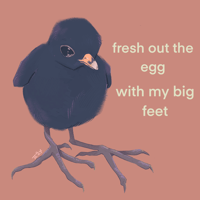 Image 2 of Big Feet Bird 4X4 Mini Print
