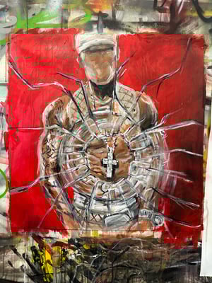 GRODT ORIGINAL PAINTING ON CANVAS 24x24"