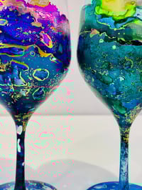 Image 4 of Townsville Alcohol Ink Set of Wine Glasses Workshop