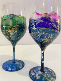 Image 1 of Townsville Alcohol Ink Set of Wine Glasses Workshop