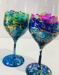 Image 3 of Sunshine Coast Alcohol Ink Wine Glass Workshop 