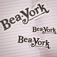 Image 1 of Scribble Black Bea York Logo Sticker