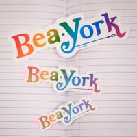 Image 1 of Rainbow Bea York Logo Sticker