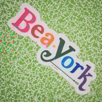 Image 1 of Colorful Bea York Logo Sticker