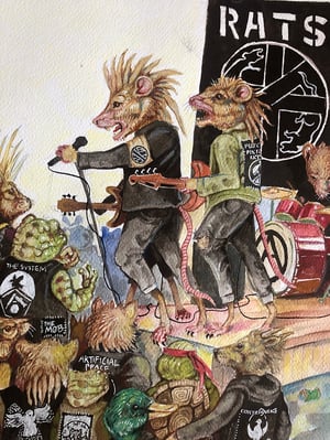 Image of 'Anarcho punk' original watercolour 