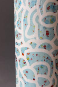 Image 2 of VASE DROIT - Speckled Cyan