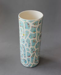 Image 3 of VASE DROIT - Speckled Cyan