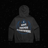 Image 1 of I have friends everywhere vintage black hoodie