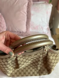 Image 7 of Gucci Sukey GG Canvas Gold Leather Bag