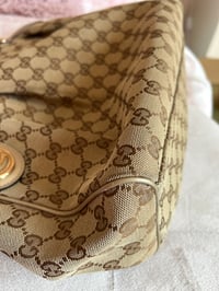 Image 9 of Gucci Sukey GG Canvas Gold Leather Bag