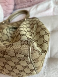 Image 12 of Gucci Sukey GG Canvas Gold Leather Bag