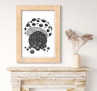 Image 2 of 'Abundance Mushroom B&W' Limited Edition Print 