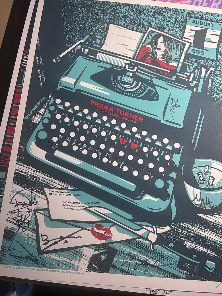 Image of Frank Turner - Silver Spring - Typewriter - Signed by Everyone