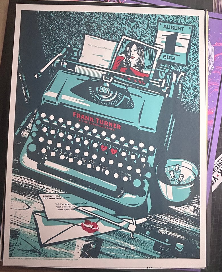 Image of Frank Turner - Silver Spring - Typewriter - Unsigned