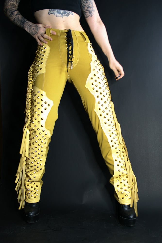 Image of MEDIUM-LARGE FRINGE PANTS