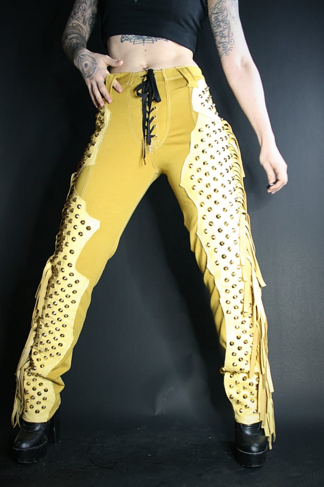 Image of MEDIUM-LARGE FRINGE PANTS