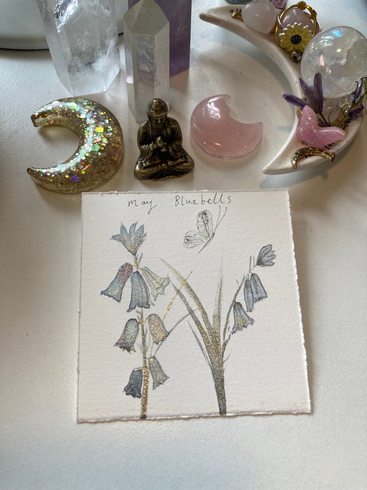 Image of 𓇢𓆸 Bluebells original painting 🦋 