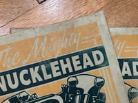 Image 3 of The Mighty Knucklehead Linocut Print (Olive Drab paper edition) FREE SHIPPING