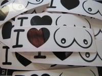 Image 2 of 'I Love Boobs' Sticker
