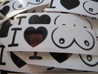 Image 1 of 'I Love Boobs' Sticker