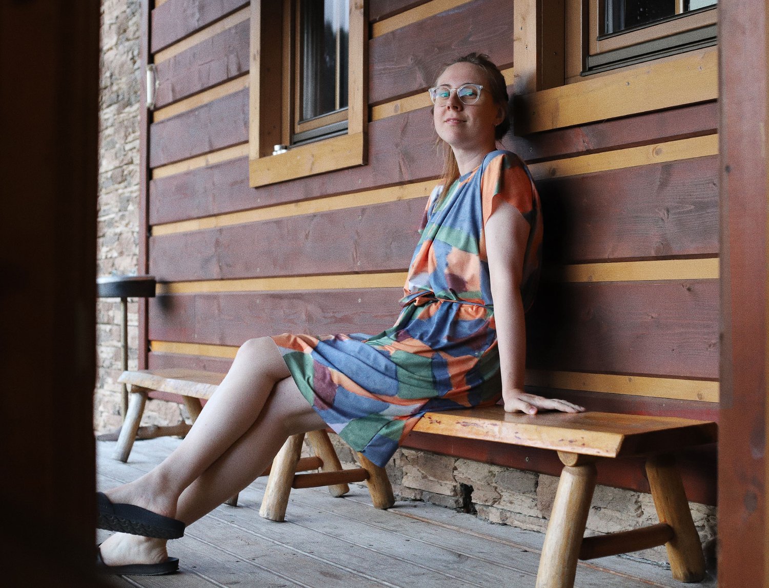 Image of COLOR PAINTED LOOSE DRESS