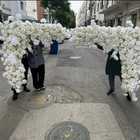 Image 1 of Flower runner silk  flowers for stage design  l shape