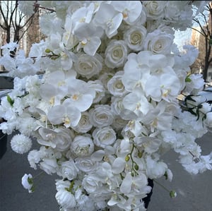 Image of Silk flower runner 100 cm  backdrop flowers