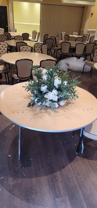 Image 2 of Green and white flowers silk  centerpieces  40 cm 