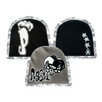 Image 1 of Reversible Jester Beanie Black