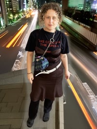 Image 1 of POUCH*dark green blue tartan