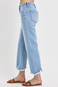 Image 4 of MID RISE CROP STRAIGHT JEANS - RISEN PREORDER 